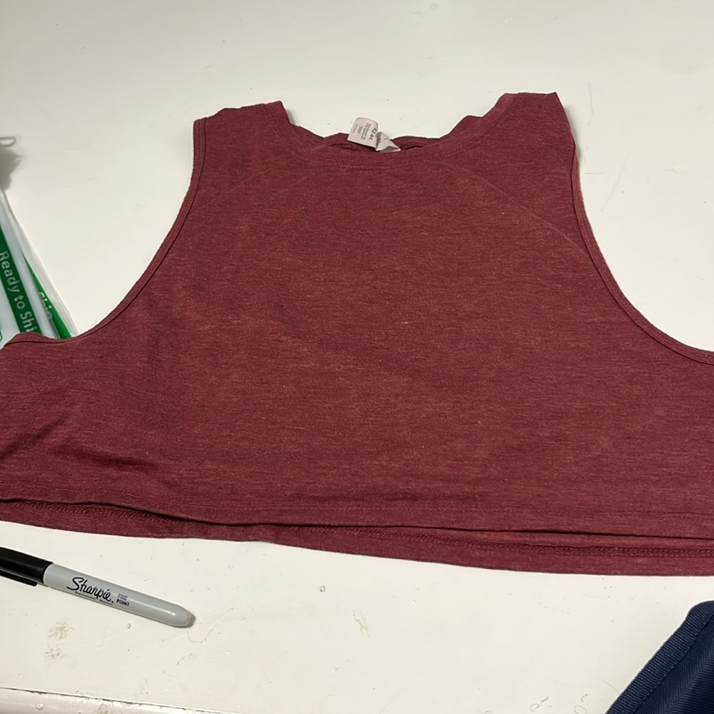 Balance Collection Large Red Cropped Muscle Tank Top